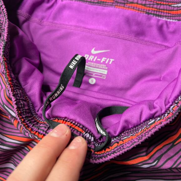 Nike Dri-Fit Purple Stripe Track Shorts Running Athletic Activewear Short Size S - Picture 5 of 8